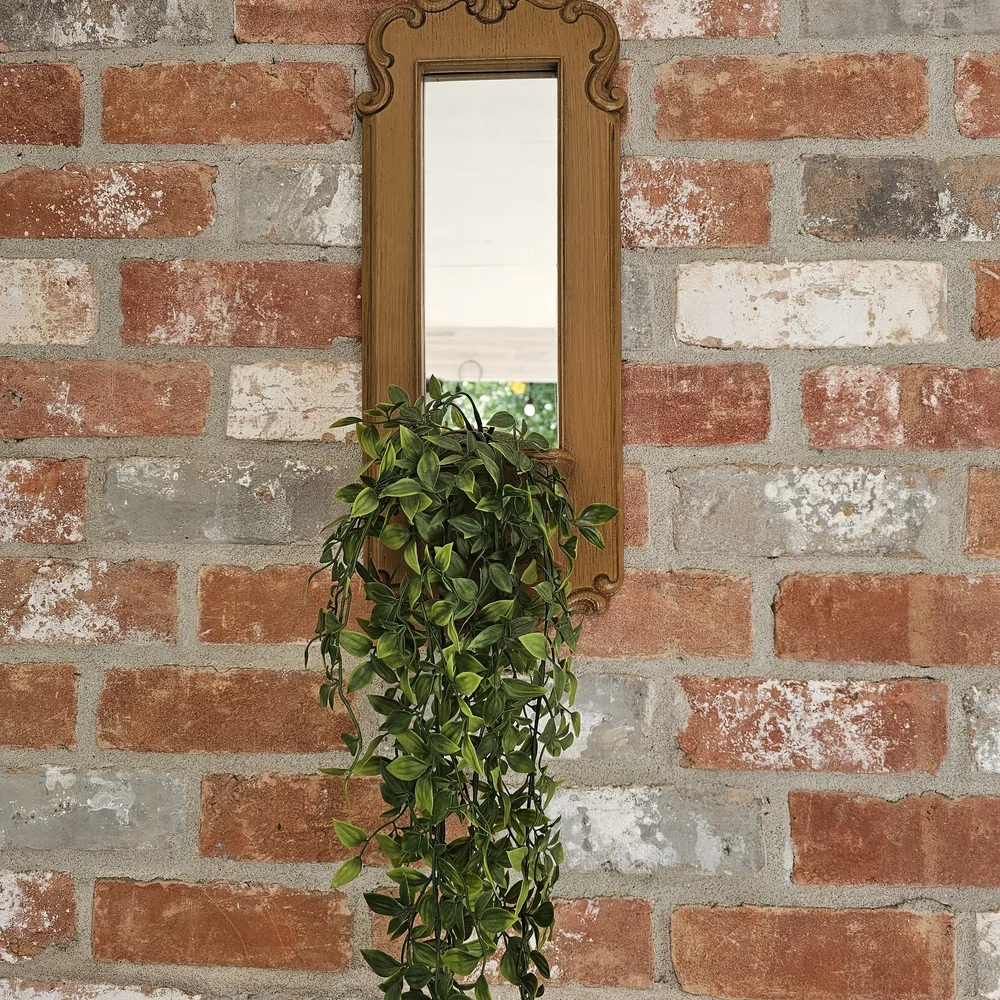 Homco Gold-Tone Ornate Narrow Wall Mirror